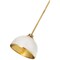 Z-Lite Landry 1 Light Pendant, Matte White & Rubbed Brass 1004P10-MW-RB - alternate 6